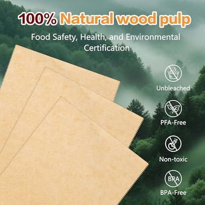 Tchrules Pop Up Parchment Paper Sheets 300 Pack 10.7x15 Inch | Pre Cut Sheets | Non Stick | Unbleached | 450°F Heat Safe | Air Fryer & Baking Use