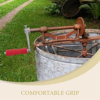 BESPORTBLE Beekeeping Honey Extractor Handle Dual Bearing Stainless Steel Crank Arm for Manual Extractor Non-Slip Grip Hole Beehive Accessory
