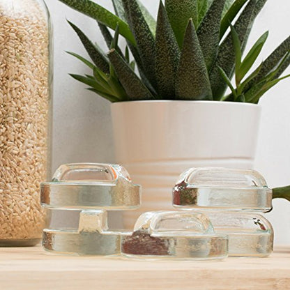 5-Pack - Easy to Grasp - Grab Them with Tongs - Glass Fermentation Weights with Handles for Wide Mouth Mason Jars
