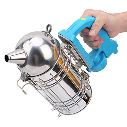 Dome Stainless Steel Bee Hive Smoker with Heat Cover Beekeeping Equipment, Electric Bee Smoke Transmitter with Bracket