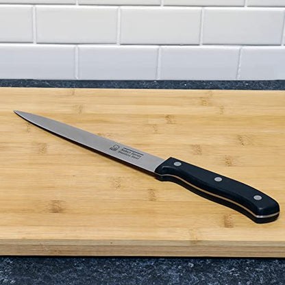 Chef Craft 21669 Carving Knife, 3cr13 Stainless Steel, 8 inch blade 5.5 inch in length, Black - style: Carving Knife