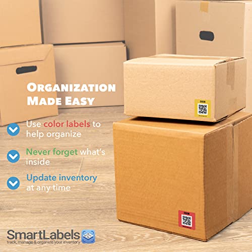 Smart Labels QR Code Stickers with AI Photo Analysis App - Auto-Creates Item Descriptions - No Typing - Made in USA - QR Code Labels for Storage & Inventory Tracking, Organization & Moving, Pack of 48 - style: Original