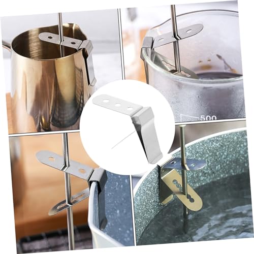 3 pcs Stainless Steel Thermometer Clip Holder for Cooking BBQ and Candy Making Probe Holder for Milk Syrup and Beverages Lightweight and Easy to Carry Present for Friends and