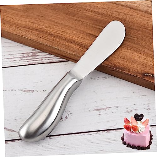 Healifty Stainless Steel Butter Spreader and Cheese Knife Rust Resistant Cream Spatulas for Cake Icing Butter Cheese Kitchen Utensil for Home Bakery and Catering Use