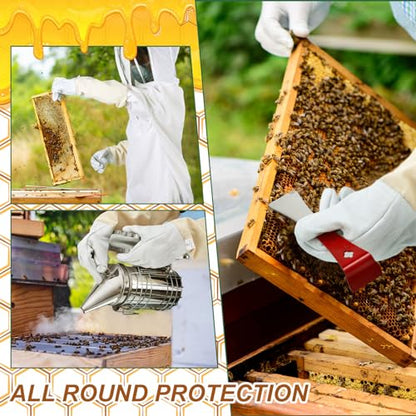 30 Pcs Beekeeping Supplies Beehive Equipment Beekeeping Starter Kit Bee Keeper Supplies All with Jacket Beehive Kit Bee Smoker Uncapping Tool for Beginners Professional Beekeepers(XX-Large) - size: XX-Large