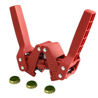 Manual Bottle Capper Tool - Capping Kit - Includes Beer Bottle Capper and 50 Bottle Caps 26mm Beer Corking Machine For Home Brewing - Beer Making Supplies（Red）
