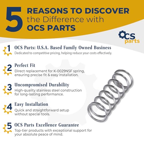 OCS Parts Stainless Steel Pancake Dispenser Replacement Spring, Belshaw K-0029NSF