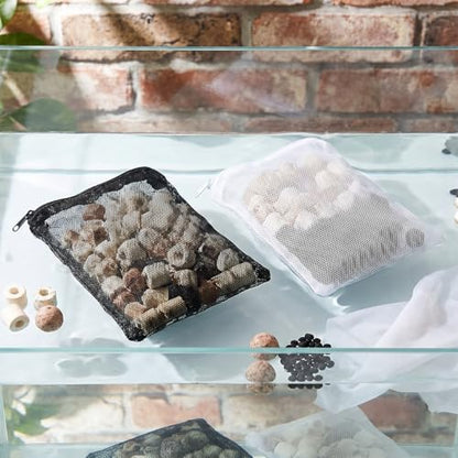 16 Pcs Aquarium Filter Media Bags Extra Fine Filter Medias Bag with Zipper 7.8 x 5.9 Inch Aquarium Media Bag Reusable Strong Polyester Fine Mesh Bags for Fish Tank Activated Carbon Ceramic Rings | 7.8 x 5.9 Inch Aquarium Media Bag Reusable Strong Polyeste