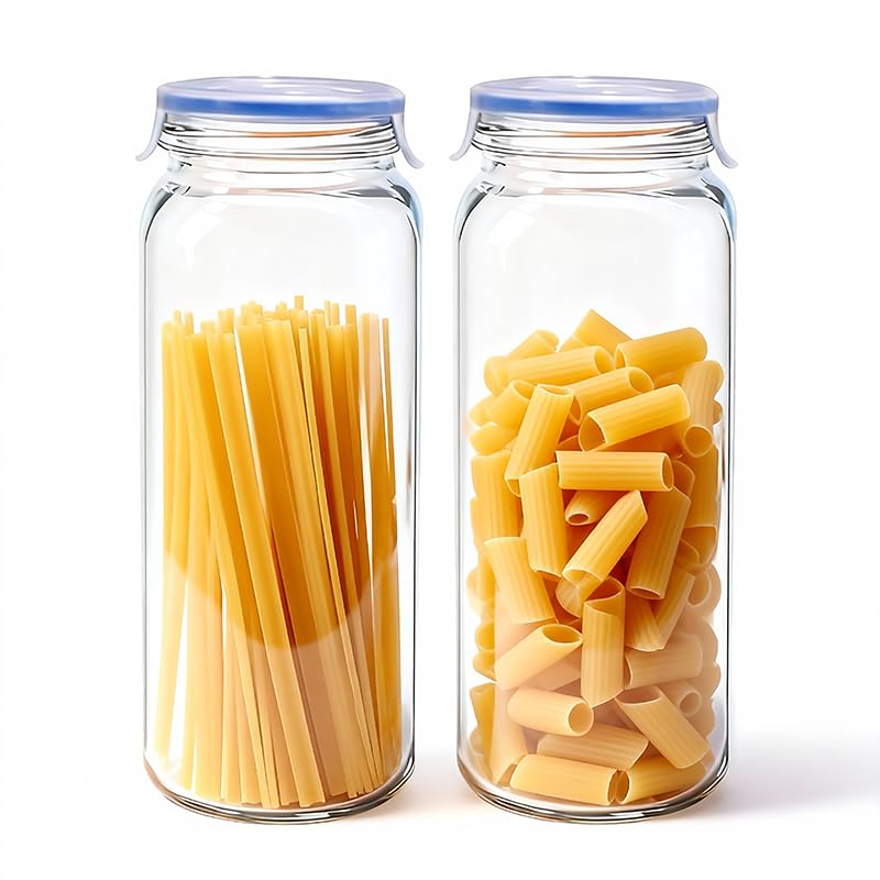 Glass Sealed Jar—Airtight Storage Jar (2, Pack, 67.6oz) - size: 67.6oz