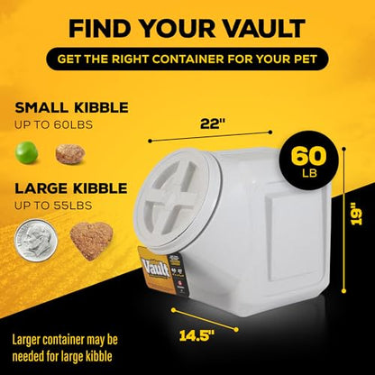 Gamma2 Vittles Vault Stackable Dog Food Storage Container with Sealing Lid, Up to 60 lbs Dry Pet Food Storage Container, USA-Made - [14.5" L x 19" H] | Made in USA, sealing lid keeps dry meals fresh and pests out, 14.5 x 19 inches, durable pantry bin, eas