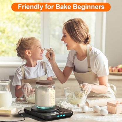 Sourdough Starter Warmer Mat - 24H Timer - Precise 1°F Thermostat Control (70-110°F) - Smart Memory Warming On/Off - Warming Heating Pad for Sour Dough Starter (Black) - color: Black