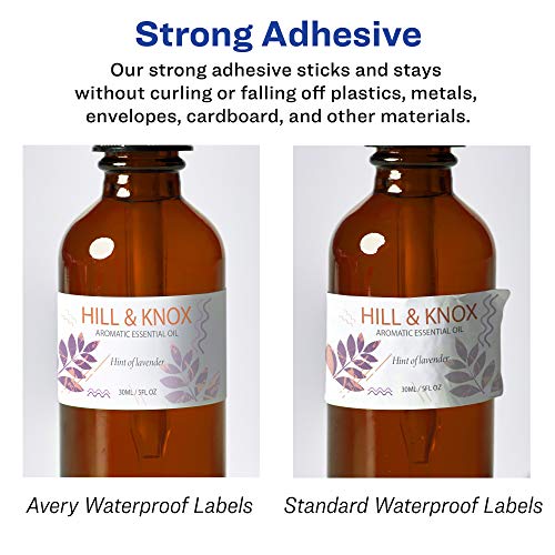Avery Printable Durable White Rectangle Labels, Sure Feed Technology, 0.5" x 1.75", Waterproof Labels, Laser & Pigment-Based Inkjet Compatible, 8000 Total - style: 8,000 labels
