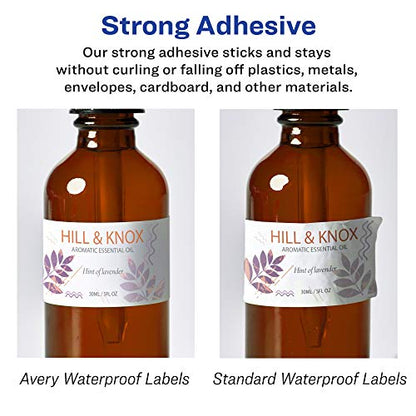 Avery Rectangle Durable Waterproof Labels, 0.5" x 1.75", Matte White, Sure Feed Technology, Laser/Pigment-Inkjet Compatible, 640 Printable Labels Total (64507) - style: 640 labels