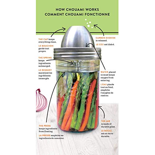 ChouAmi (The Little Fermenter) Stainless Steel Fermenting Lid for Le Parfait Glass Canning Jars (Device Only)