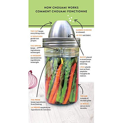 ChouAmi (The Little Fermenter) Stainless Steel Fermenting Lid for Le Parfait Glass Canning Jars (Device Only)