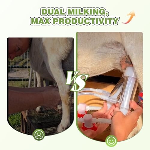 φ25mm Double Head Teat Cup for Goat, Milking Machine Accessory, with 5x8mm Hose - style: Cups for goat