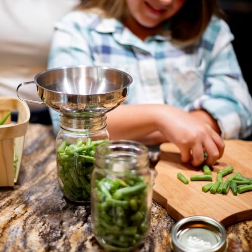 Lehman's Canning Funnel Regular and Wide Mouth Stainless Steel Removable Spout