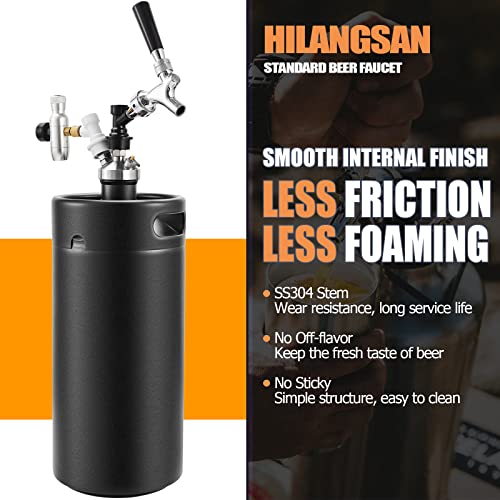 Stainless Steel Stem Beer Keg Tap Self-Closing Beer Tap Faucet Ball Lock Tap Polished Chrome-Plated Brass Beer Faucet Ball Lock Faucet with Ball Lock Quick Disconnect Picnic Corny Keg Tap