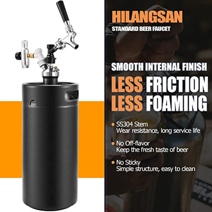 Stainless Steel Stem Beer Keg Tap Self-Closing Beer Tap Faucet Ball Lock Tap Polished Chrome-Plated Brass Beer Faucet Ball Lock Faucet with Ball Lock Quick Disconnect Picnic Corny Keg Tap