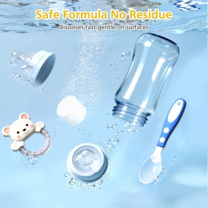 180 Detergent Soap Tablets For All Brands Baby Bottle Washers, Compatible with Baby Brezza Grownsy Momcozy Papablic Washer, Effective Cleaning & Gentle Formula, 3-Month Supply