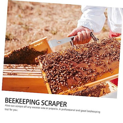1pc Stainless Steel Beekeeping Hive Tool Lifter and Scraper Heavy Gauge Beehive Scraper for Lifting Frames and Scraping Beeswax Convenient Beekeeping Equipment for Professionals