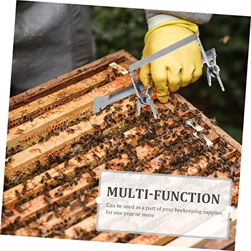 SUPVOX Bee Hive Frame Holder Metal Grip Tool for Beekeeping Essential Frame Support for Easy Lifting and Handling Apiaries