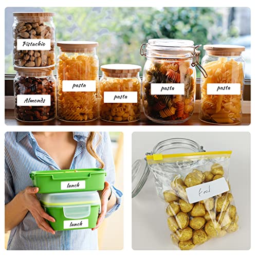 Removable Freezer Labels, Date Label 1x2 Inch Food Storage Stickers, Waterproof Oil Resistant Easy Clean Leaves no Residue 300 Total Per Roll - color: White, size: 1×2 inch