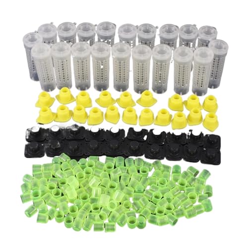 Queen Bee Cage 5set Queen Bee Cell Cage Beekeeping Transporting Prisoner Egg-Laying Cup Artificial Apiculture Supplies for Beekeeping Supplies(Type 1) - color: Type 1