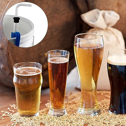 14 Inch Auto Siphon Homebrew Pump with Tubing and Clamp Clear Wine Making Kit for Small Batch Beer Kombucha Wine
