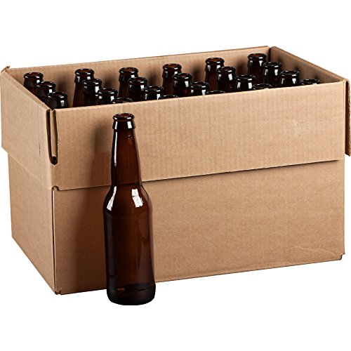 The Cary Company 30WLN2 12 oz. Long Neck Beer Bottle, Pry-Off, Amber (Pack of 24)