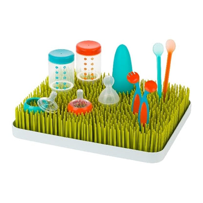 Boon Lawn Countertop Baby Bottle Drying Rack with Antimicrobial Tray - Spring Green - Bottle Rack and Organizer - Baby Feeding Essentials - 13.5 x 11 x 2.5-1 Count (Pack of 4) - color: Green, size: 2 Count (Pack of 4)