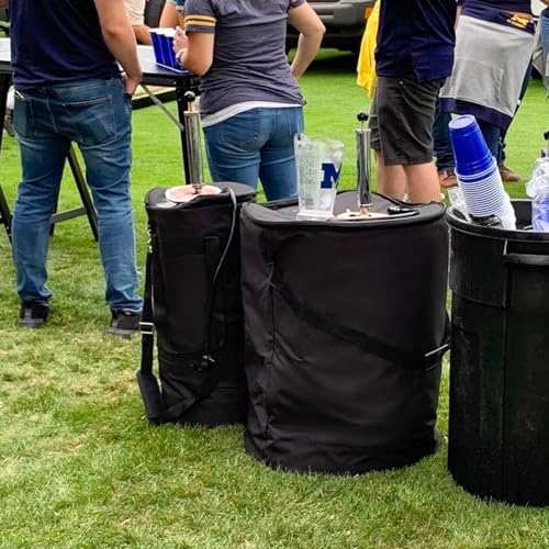 Keg Cooler for Home Brew, Beer Cooler Compatible with New 5 Gallon Ball Lock Keg and New 5 Gallon Keg Corny Keg,600D Oxford Cloth Add Cotton、Aluminum foil Layer、Waterproof Inner Iiner