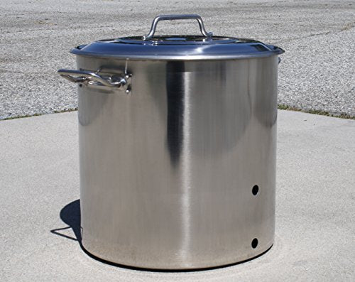 CONCORD Stainless Steel Brew Kettle w/ 2 Precut Holes (40 QT/ 10 Gal) - size: 40 QT/ 10 Gal