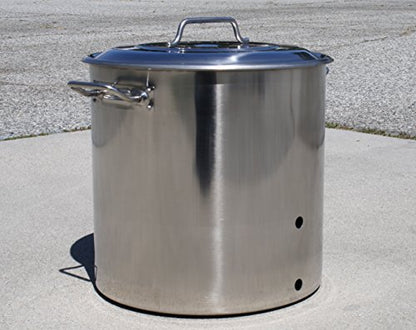CONCORD Stainless Steel Brew Kettle w/ 2 Precut Holes (60 QT/ 15 Gal) - size: 60 QT/ 15 Gal