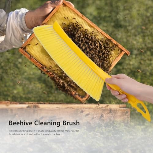 Beekeeping Brush for Beekeepers Bee Hive Supplies: Bee Brush with Soft Fibers Plastic Handle Beehive Cleaning Tool Bee Removal Beekeeping Equipment