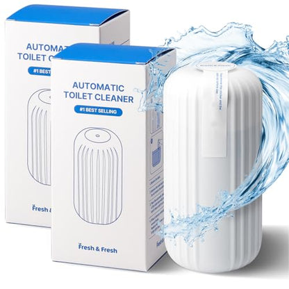 Fresh & Fresh Automatic Toilet Bowl Cleaners - 2 Bottles(UPTO 2500 FLUSHES/Bottle), Commercial and Residential Cleaner 3-4 MONTH Lasting Toilet Bowl Cleaner Bottle - color: Bottle (White), size: 2