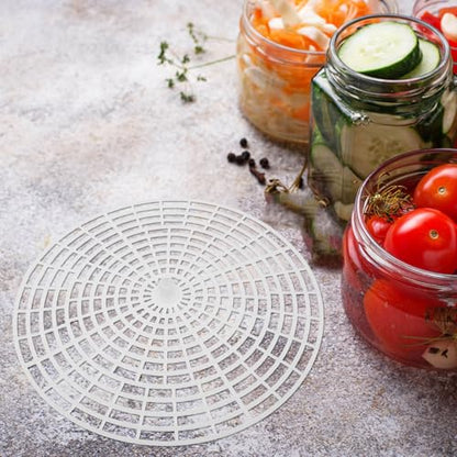 2pcs Plastic Pickling Mesh Plate: 12" Vegetable Fermentation Press for Canning Jars - Fermenting Tamper Tool for Kimchi Sauerkraut Pickled Chili - size: 30.00X30.00X1.50CM