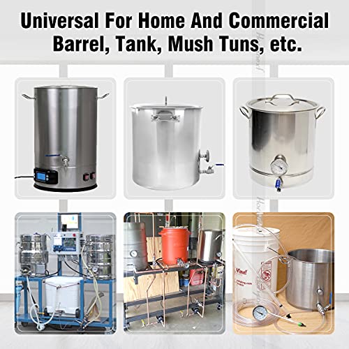 Beer Brewing Equipment Stainless Steel Spigot Kit, 304 Bulkhead Fitting with Ball Valve, 1/2 in Elbow Barb for Brew Kettle Mash Tun Home Brewing Supplies - size: 3/4" thread-1/2" barb, 2nd generation