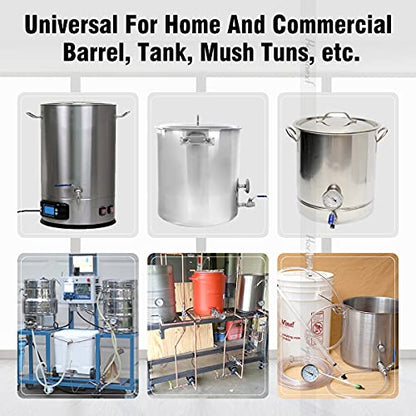 Beer Brewing Equipment Stainless Steel Spigot Kit, 304 Bulkhead Fitting with Ball Valve, 1/2 in Elbow Barb for Brew Kettle Mash Tun Home Brewing Supplies - size: 3/4" thread-1/2" barb, 2nd generation