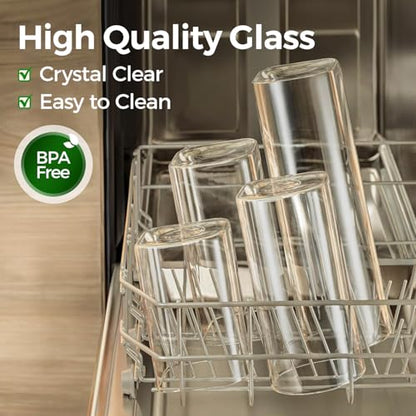 6-Pack Square Glass Pantry Storage Containers with Lids, Airtight Stackable Pantry Organization and Storage Set (1.6 Qt/1 Qt) for Snacks, Cereal & Coffee - size: 1.6Qt*3+1Qt*3
