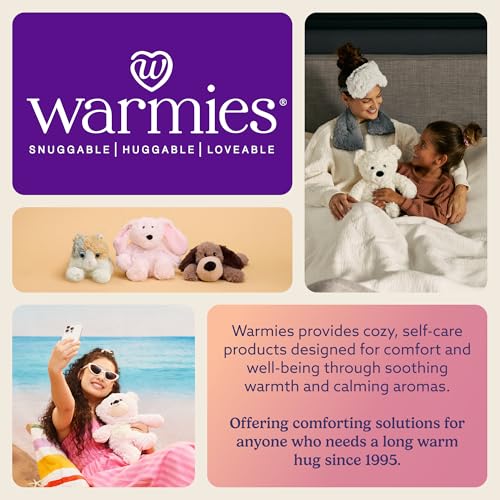 warmies Microwavable Neck & Shoulder Wrap - Targeted Heating Pad for Shoulder Relief - Versatile Heat Pack & Cold Therapy - Weighted Lavender-Scented Neck Warmer - 2 lb, Snowy - color: Snowy