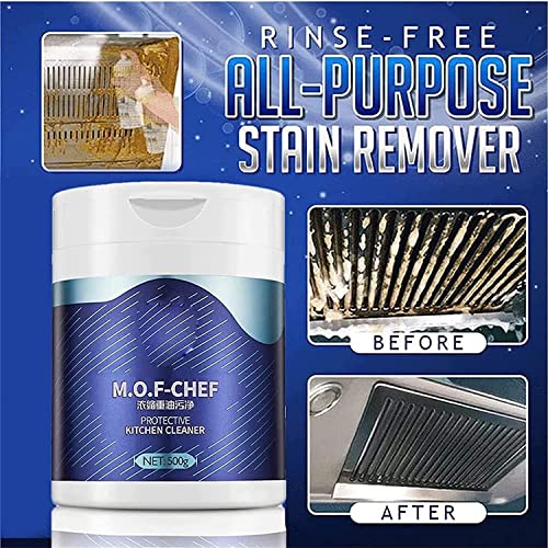 Mof Chef Cleaner Powder,500g Oil Pollution Cleaning Powder,Foaming Heavy Oil Stain Cleaner,All Purpose Stain Remover Cleaner,Powerful Stain Removing Cleaner Powder,Stubborn Grease & Grime Remover