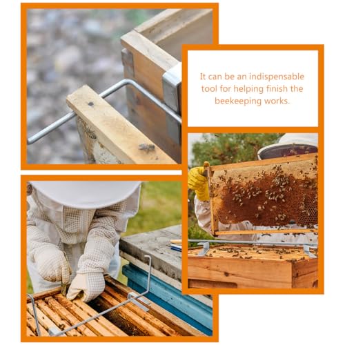 VILLCASE 3pcs Stainless Steel Beekeeping Frame Holder Rack for Hive Frames Side Mount Support Beehive Storage Tool for Beekeepers