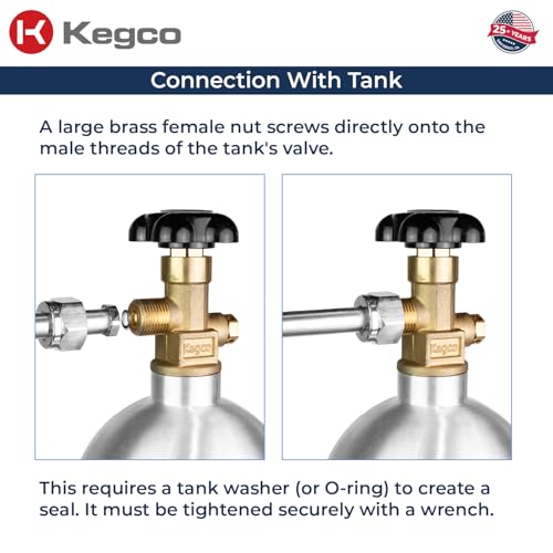 Kegco KC LH-542 Premium Pro Series Dual Gauge Co2 Draft Beer Regulator, Chrome