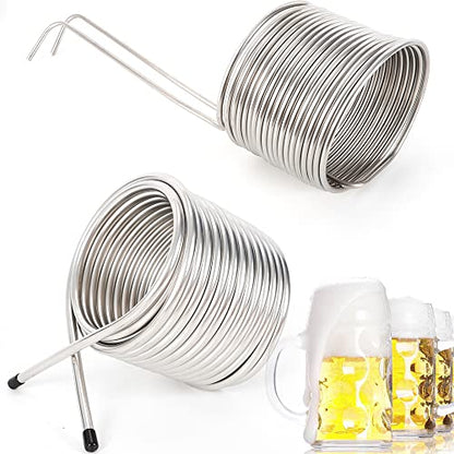 Stainless Steel Cooling Coil Pipe, Stainless Steel Tubing Coil, Double-Layer Immersion Wort Chiller, Beer Brewing Tubing Coil for Home Brewing