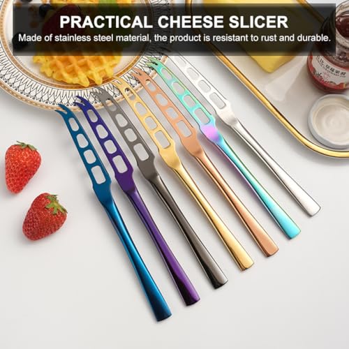 Stainless Steel Butter Cutter and Cheese Slicer Knife, Gold Kitchen Gadget for Spreading and Baking, Practical Cheese Cutter for Home and Cooking Use