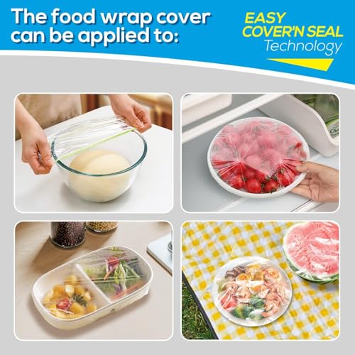 100PCS 10Inch Bowl Covers for Sourdough Bread Proofing | Outdoor Picnics,BPA-Free Plastic,Elastic Stretch Food Storage Lids,Meal Prep,Fresh Keeping,Shower Cap,Hair Deep Conditioning - color: 10Inch-100pcs