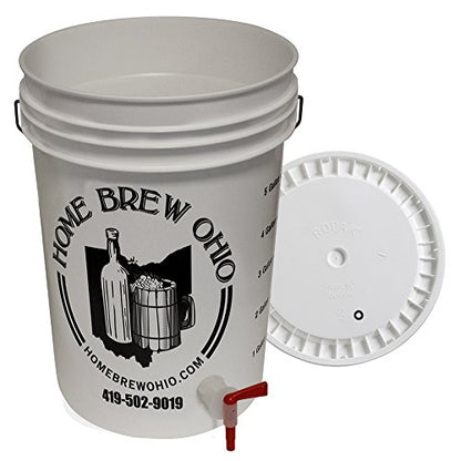 Home Brew Ohio 6.5 Gallon Bottling Bucket with Italian Spigot and Grommeted Lid