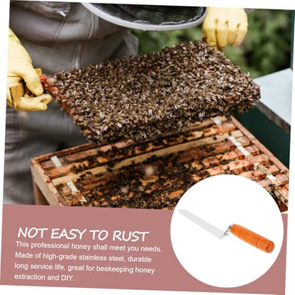Sosoport Beginner Beekeeper Kit Beehive Tool Z-Shape Uncapping Knife Honey Extractor Scraper for Easy Random Color
