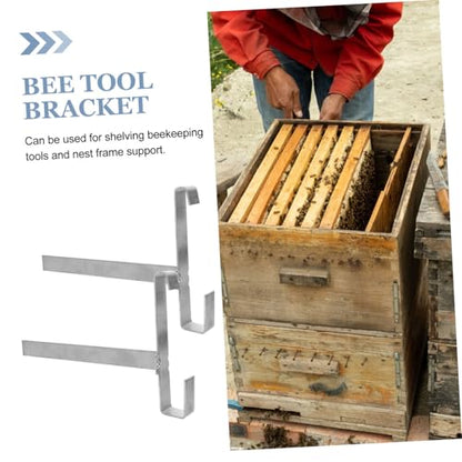 Toyvian 2pcs Stainless Steel Beekeeping Frame Holder Stand Detachable Bee Frame Support Tool for Hive Tool Storage Efficient Organization Supplies for Beekeepers